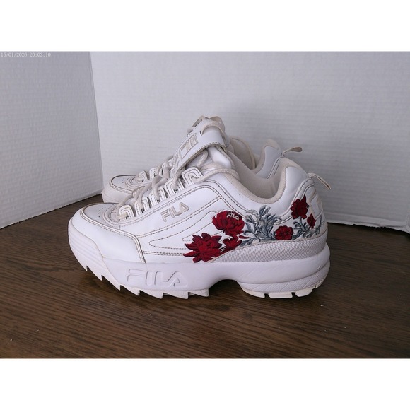 Fila Disruptor II Flower Sneakers in White - Picture 4 of 6